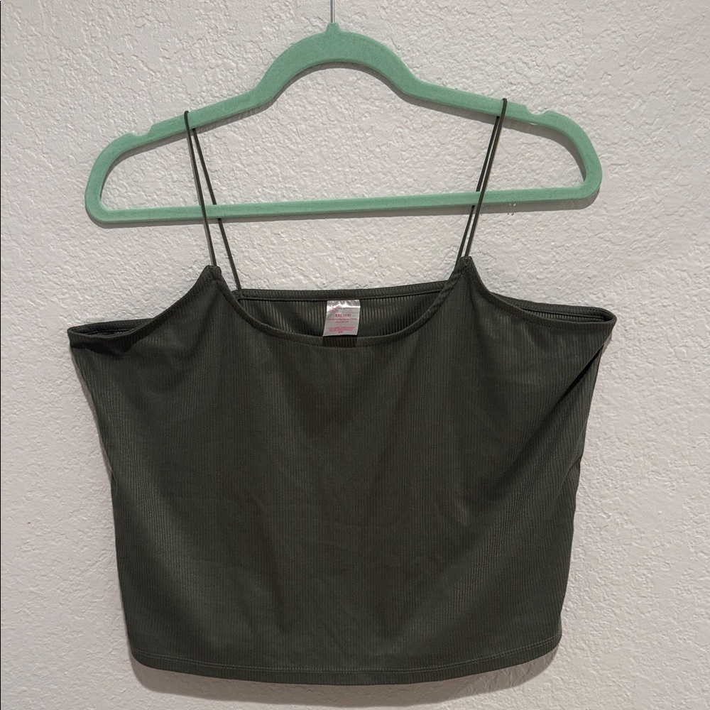 No Boundaries Olive Green Camisole Top